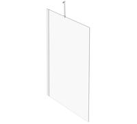 Jacob Delafon - Parabrisas Brive 1 obturador fijo con barra de refuerzo - Puerta de bañera - Vidrio templado antical 5 mm - Perfilado cromado - E6D501-GA