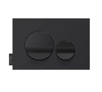 Jacob Delafon - Placa de control, doble tecla redonda, color negro brillante