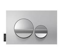 Jacob Delafon - Placa de control para inodoro suspendida compatible con soportes Teclas redondas - Placa de cromo mate, teclas cromadas - E20859-CP-MTC