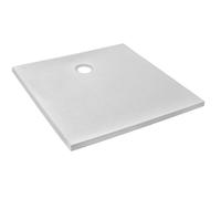 Jacob Delafon - Plato de ducha extraplano IPSO - Fabricación francesa - Materiales reciclados - Sin resalta - Antideslizante y antifúngico - 80 x 80 x 3,5 cm - Textura piedra, blanco mate - E62300-WPM