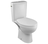 JACOB DELAFON WC completo Pack inodoro a suelo salida vertical Alimentación lateral Incluye inodoro, cisterna reversible, asiento descenso progresivo y fijaciones Doble descarga 2,6/4 l LIMA E40028-00
