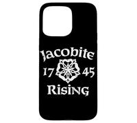 Jacobite Rising 1745 Rosa Blanca Estampado envejecido Carcasa para iPhone 15 Pro Max