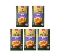 JACOBS Cappuccino Chocolate 3in1 Instant Coffee with Milka Chocolate Flavor Sticks -15.8gram Single Porciones Fresh Stock Wholesale Rich & Strong Coffee - Paquete de 5 cajas con 8 Sticks cada una