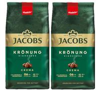 Jacobs Caffè Crema de la Coronación, Juego de 2, Granos de café, Café, Todo, Granos de café Tostado, 2 x 1000 g
