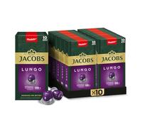 Jacobs Cápsulas Lungo Intenso, intensidad 8, 100 cápsulas de café compatibles con Nespresso, 10 unidades, 10 x 10 bebidas