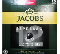 Jacobs Douwe Egberts Jacobs Espresso 12 Ristretto 20 cápsulas de aluminio compatibles con cafeteras Nespresso®