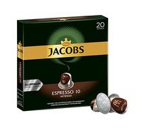 Jacobs Espresso 10 Intenso, Cápsulas de Café, Compatible con Nespresso, 20 Cápsulas de 5,2 G