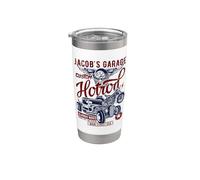 Jacob's Garage Hotrod Classic Rides Diseño envejecido Vaso térmico de acero inoxidable de doble pared