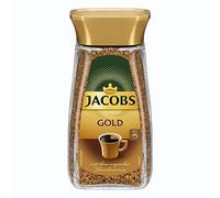 Jacobs Gold, Café Soluble, Café Instantáneo, Café para Disolver, Café al Instante, 200 g por Taza