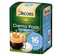 Jacobs Krönung Kaffeepads Crema Leve, adecuado para todas las Cafeteras, 16 Monodosis