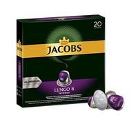 Jacobs Lungo 8 Intenso, Cápsulas de Café, Compatible con NExpreso, Café, 20 Cápsulas, c/u 5.2 g