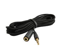 JacobsParts 10 pies de 3,5 mm 1/8 "Cable de Audio estéreo AUX para Auriculares Cable de extensión Macho a Hembra con Gamuza para Hombre