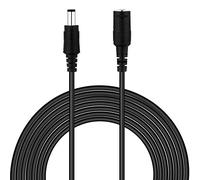 JacobsParts DC Cable de extensión de alimentación de 5,5 mm x 2,1 mm macho hembra, 20 AWG