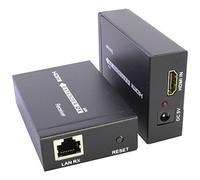 JacobsParts Extensor HDMI de hasta 200 pies sobre cable LAN de red Ethernet Cat5 Cat6 60m 1080P