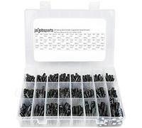 JacobsParts Juego surtido de condensadores electrolíticos radiales de 24 valores (0.1uF-1000uF, 10V-50V) - Paquete de 500