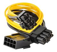 JacobsParts PCI Express Cable Divisor de alimentación a 2X 6 + 2 Pines (6-pin/8-pin) 18 AWG
