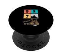 Jacobsweg 2026 Diseño de Fases del Peregrino del Camino de Santiago PopSockets PopGrip Adhesivo