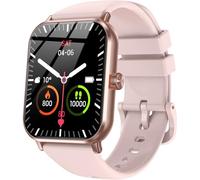 Jacoosa Reloj inteligente con pantalla táctil HD de 1.8 pulgadas con llamadas Bluetooth, resistente al agua hasta 5 ATM, más de 130 modos deportivos, seguimiento de salud/fitness/sueño, temporizador