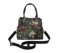 Jacquard Camille Bolso de mano para mujer - Elegante bolso de hombro jacquard con 3 compartimentos, cierre magnético y cremallera, asas de transporte y correa cruzada desmontable - 26 x 21 x 9 cm