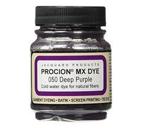 Jacquard Procion MX - Tinte reactivo de fibra púrpura profundo para tela y ropa, tarro de 2/3 onzas, agua fría, permanente y resistente al lavado