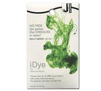 Jacquard iDye - Tinte para tela, encaje de poliéster, elastano, algodón, nailon, malla sintética, piel de vinilo, color verde Kelly