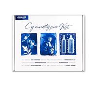 Jacquard Cyanotype Kit for Sun Prints - Complete Set with Pre-Measured Chemicals, Fine Art Paper, Glass Frame & Accessories for Easy Solar Printing