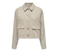 JACQUELINE de YONG Chaqueta femenina con cuello en V profundo hombro chaqueta, Incense, S