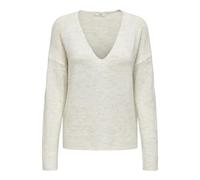 Jacqueline DE Yong - Jersey de Punto para Mujer con Cuello en V, Cloud Dancer/Detalle: Melange, XL