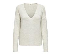 Jacqueline DE Yong - Jersey de Punto para Mujer con Cuello en V, Cloud Dancer/Detalle: Melange, XL