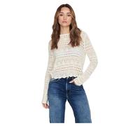 JACQUELINE de YONG KNT Noos - Jersey de Punto para Mujer Jdysun Lay L/S, Eggnog, XS