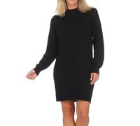 JDY Rue L/S Alto Cuello Vestido Knt Noos, Negro-2, XL para Mujer