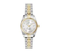 JACQUES DU MANOIR NRO.08 Inspiration Reloj de Dos Tonos para Mujer, Plata + Oro, Pulsera