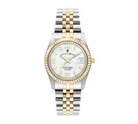 Jacques Du Manoir - Reloj de Pulsera analógico de Cuarzo para Mujer, 34 mm, con Correa de Acero Inoxidable, Bicolor., 34 mm, Pulsera