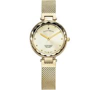 Jacques Du Manoir Selena JWL04302 - Reloj de Pulsera para Mujer, Cuarzo, analógico, Acero Inoxidable, 31 mm, Correa de Acero Inoxidable, Color: Dorado, 3 Bares, Color de la Esfera: Dorado