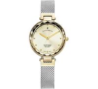 Jacques Du Manoir Selena JWL04304 - Reloj de Pulsera analógico para Mujer, Cuarzo, Acero Inoxidable, 31 mm, Correa de Acero Inoxidable, Color: Oro/Plata, 3 Bares, Color de la Esfera: Dorado