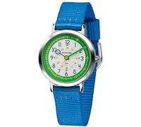 Jacques farel Reloj de aprendizaje para niñosy, correa de tela, Azul