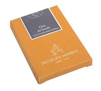 Jacques Herbin 11008JT - Caja de 7 cartuchos grandes, tamaño internacional, para bolígrafos y bolígrafos roller, color gris