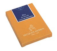 Jacques Herbin 11019JT - Caja de 7 cartuchos - Tamaño internacional, para plumas y bolígrafos de punta fina, color azul medianoche