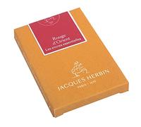 Jacques Herbin 11069JT - Caja de 7 cartuchos grandes, tamaño internacional, para bolígrafos y bolígrafos roller, color rojo de oriente
