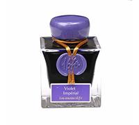 Jacques Herbin 15076JT - Una botella de tinta dorada con purpurina para pluma estilográfica, rollerball, plumín de vidrio y portaplumas 50 ml, violeta imperial