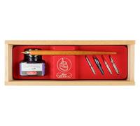 Jacques Herbin 27077T - Una Caja de Madera ''Violette Pansy'' que Incluye un Porta Puntas de Madera - 5 Puntas de Metal - 1 Bote de Tinta de 30 ml - Instrucciones