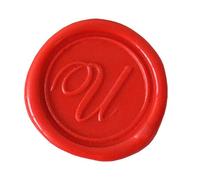Jacques Herbin 40321T - Une pastille en laiton pour cire à cacheter, alphabet anglais, lettre U