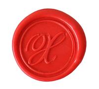 Jacques Herbin 40324T - Une pastille en laiton pour cire à cacheter, alphabet anglais, lettre X