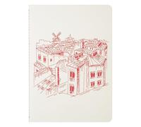 Jacques Herbin 93027T - Cahier A5, Moulin Rouge, 32 pages lignées, 120g ivoire, piqué cousu fil.