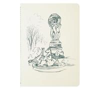 Jacques Herbin 93032T - Cahier A5, Fontaine des Quatre Parties du Monde, 32 pages lignées, 120g ivoire, piqué cousu fil.