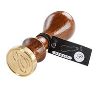 Jacques Herbin Clairefontaine 40116T un Sello Redondo con Mango de Madera Barnizada, Letra P en el Alfabeto Inglés