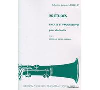 Jacques Lancelot: 25 Etudes Faciles Et Progressives. Partituras para Clarinete