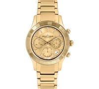 JACQUES LEMANS Venice 1-2151H - Reloj de pulsera para mujer (correa de metal, cronógrafo, piedras de Swarovski), Metal Belt Gold, Metal Belt Gold, pulsera