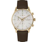 JACQUES LEMANS Reloj cronógrafo para hombre, serie London, 40 mm, diámetro 5 ATM, 1-2163A, en diferentes variantes, Plata / Correa de Cuero, Correa