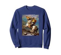 Jacques-Louis David - Napoleón cruzando los Alpes 2 Sudadera, Unisex para Adultos, Azul Marino, S